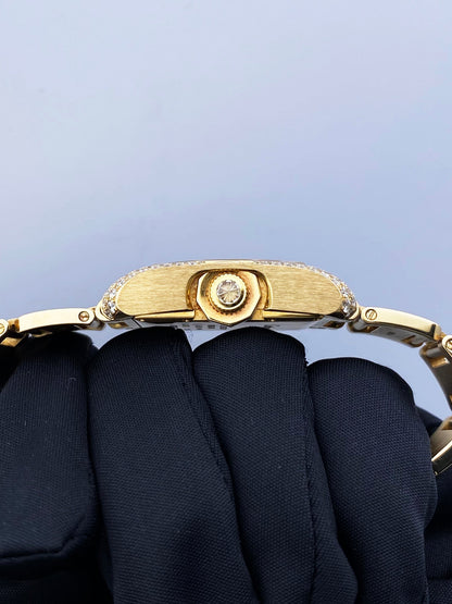 Cartier Tank Anglaise WT100006 18K Yellow Gold Diamond Box/Papers
