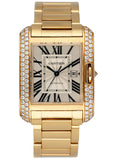 Cartier Tank Anglaise WT100006 18K Yellow Gold Diamond Box/Papers