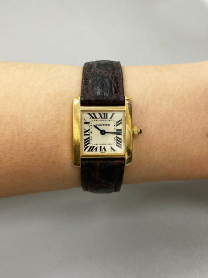 Cartier Tank Francaise 1820 18K Yellow Gold Ladies Watch