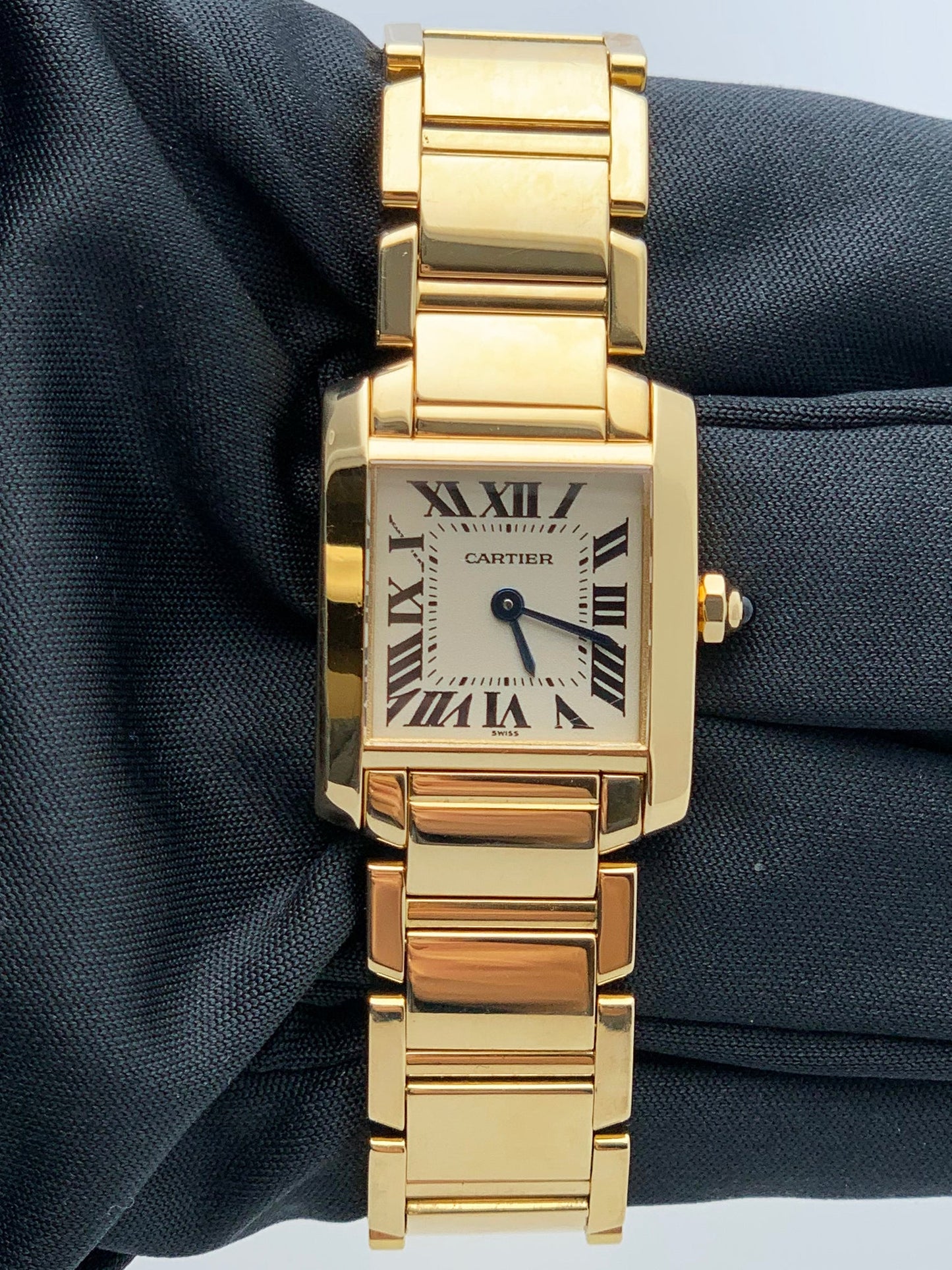 Cartier Tank Francaise 1820 18K Yellow Gold Ladies Watch - Wristwatch