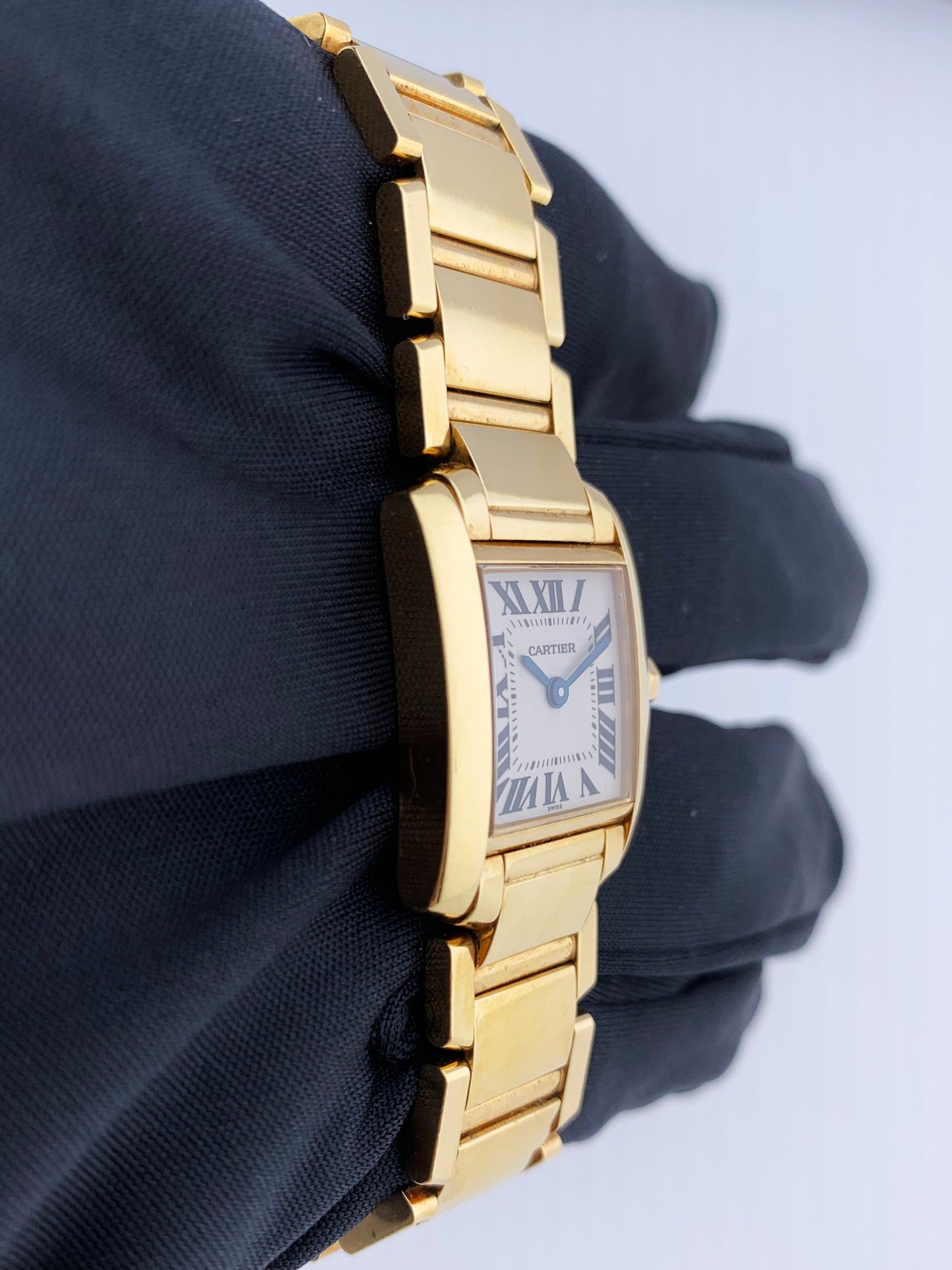 Cartier Tank Francaise 1820 18K Yellow Gold Ladies Watch Box Papers - Virtual