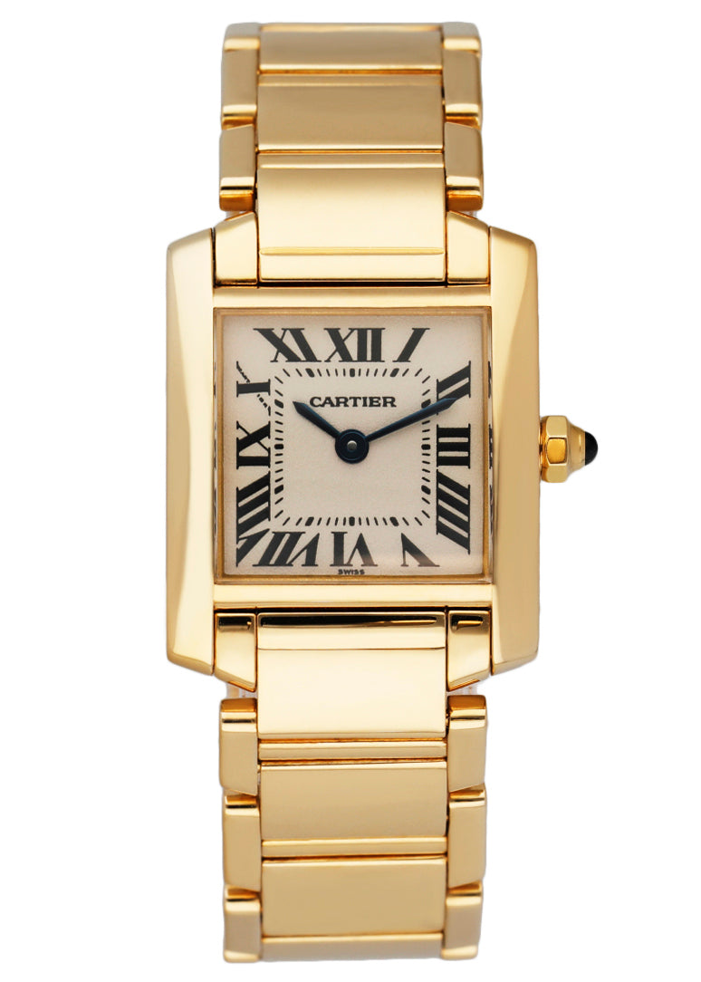 Cartier Tank Francaise 1820 18K Yellow Gold Ladies Watch Box Papers - Virtual
