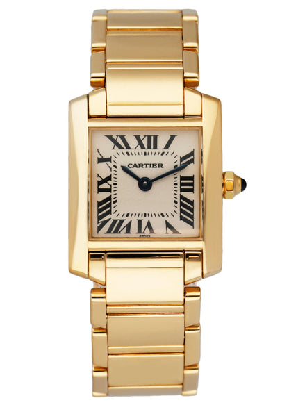 Cartier Tank Francaise 1820 18K Yellow Gold Ladies Watch Box Papers - Virtual