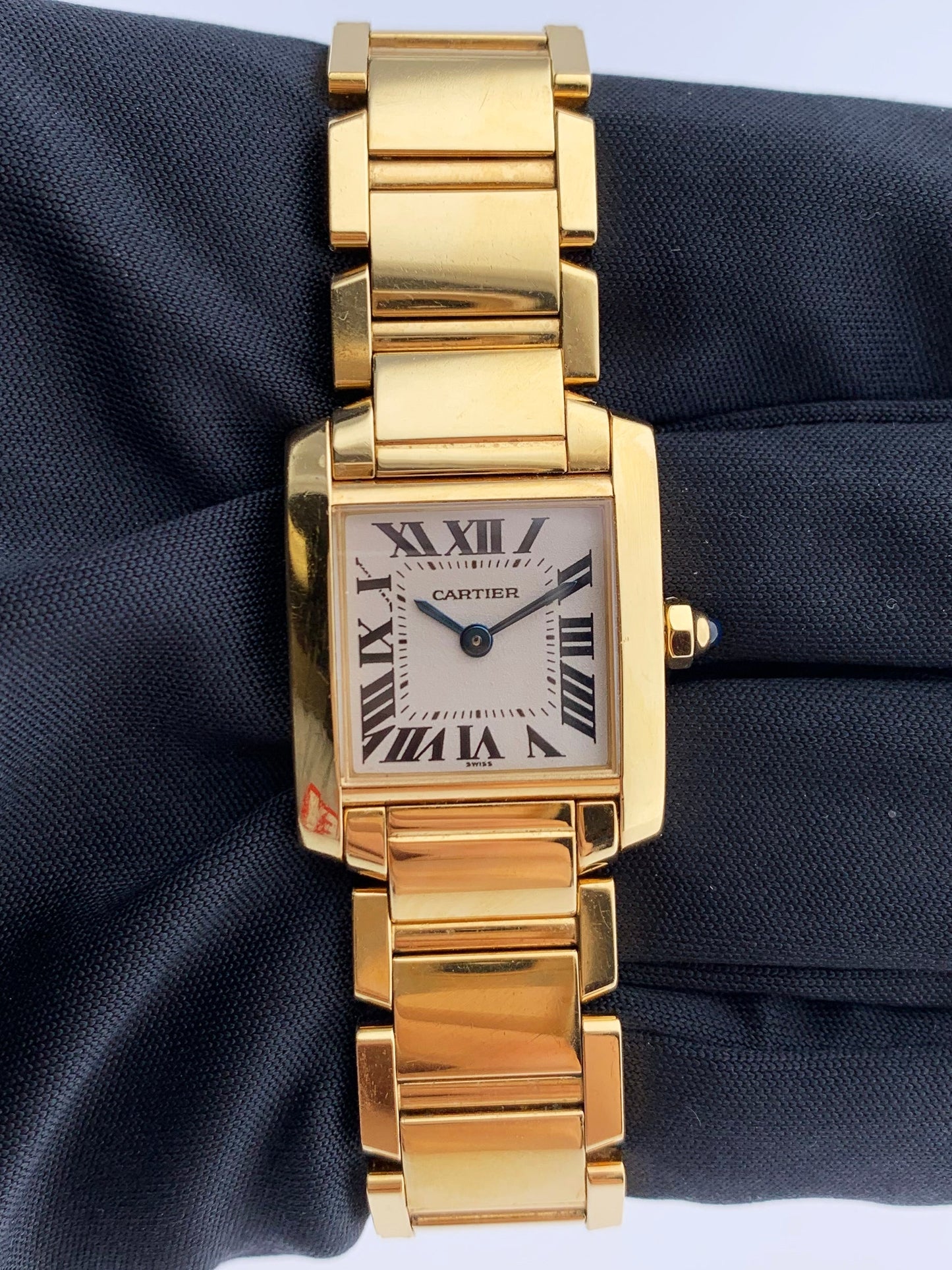 Cartier Tank Francaise 1820 18K Yellow Gold Ladies Watch Box Papers - Virtual