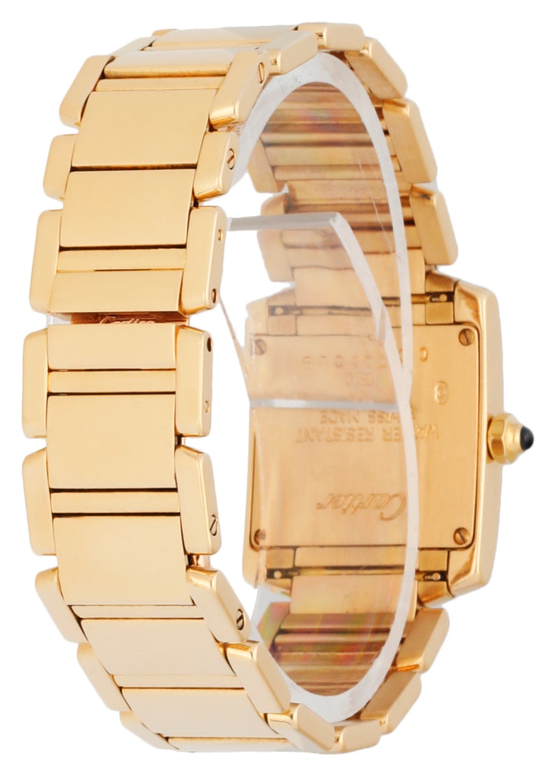 Cartier Tank Francaise 1820 18K Yellow Gold Ladies Watch Box & Papers - Virtual
