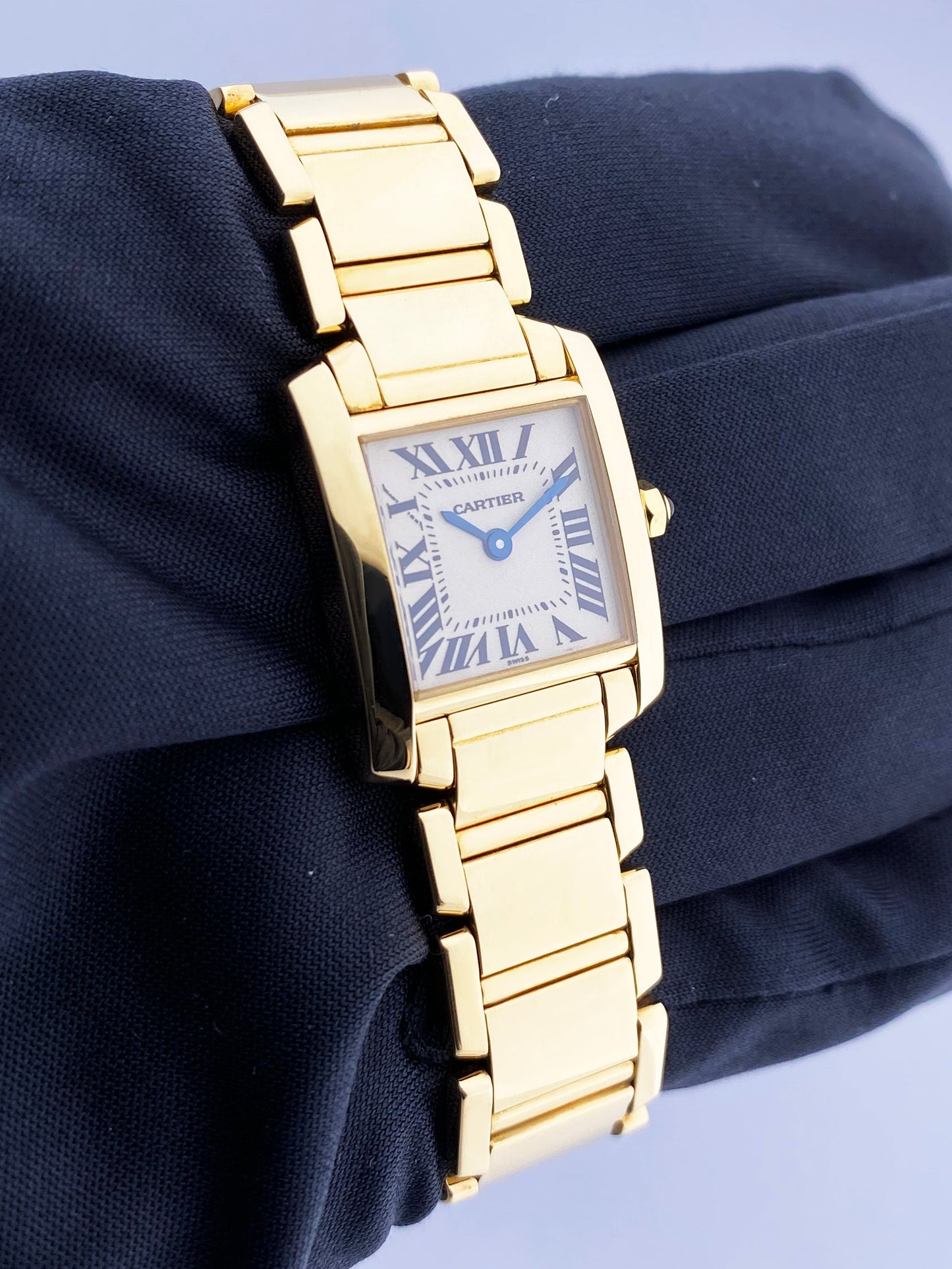 Cartier Tank Francaise 1820 18K Yellow Gold Ladies Watch Box & Papers - Virtual
