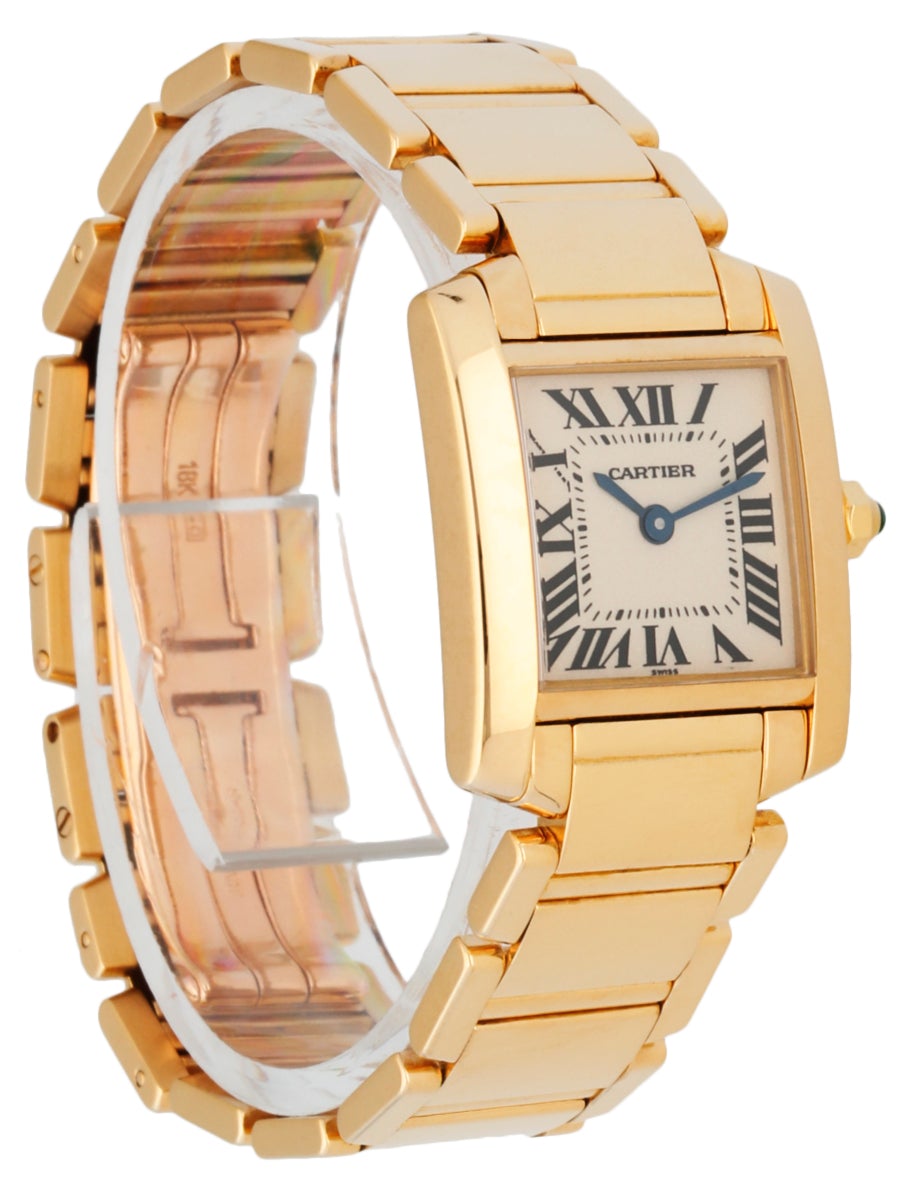 Cartier Tank Francaise 1820 18K Yellow Gold Ladies Watch Box & Papers - Virtual