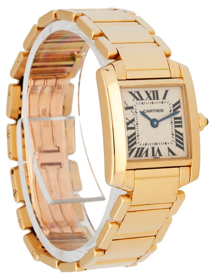 Cartier Tank Francaise 1820 18K Yellow Gold Ladies Watch Box & Papers - Virtual