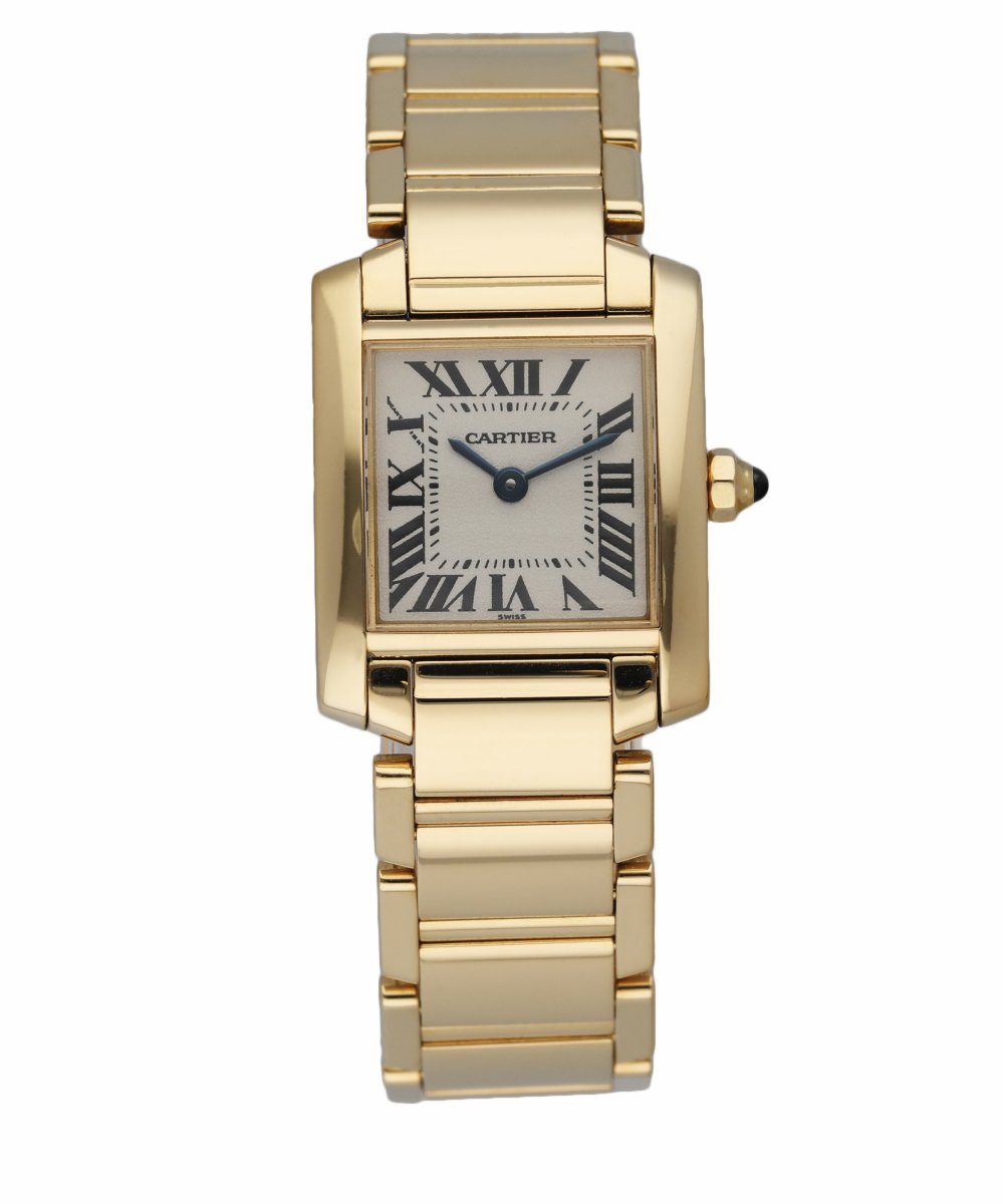 Cartier Tank Francaise 1820 Yellow Gold Ladies Watch - Wristwatch