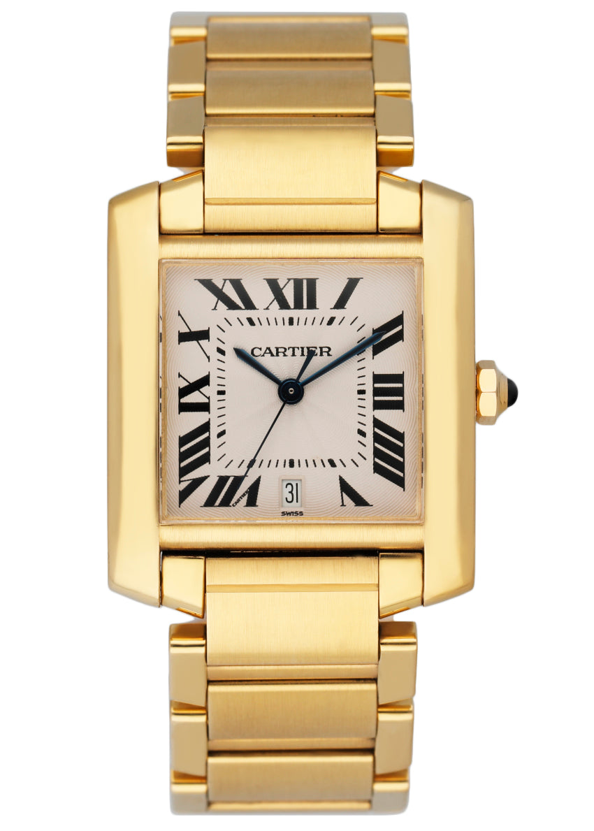 Cartier Tank Francaise 1840 18K Yellow Gold Mens Watch - Virtual