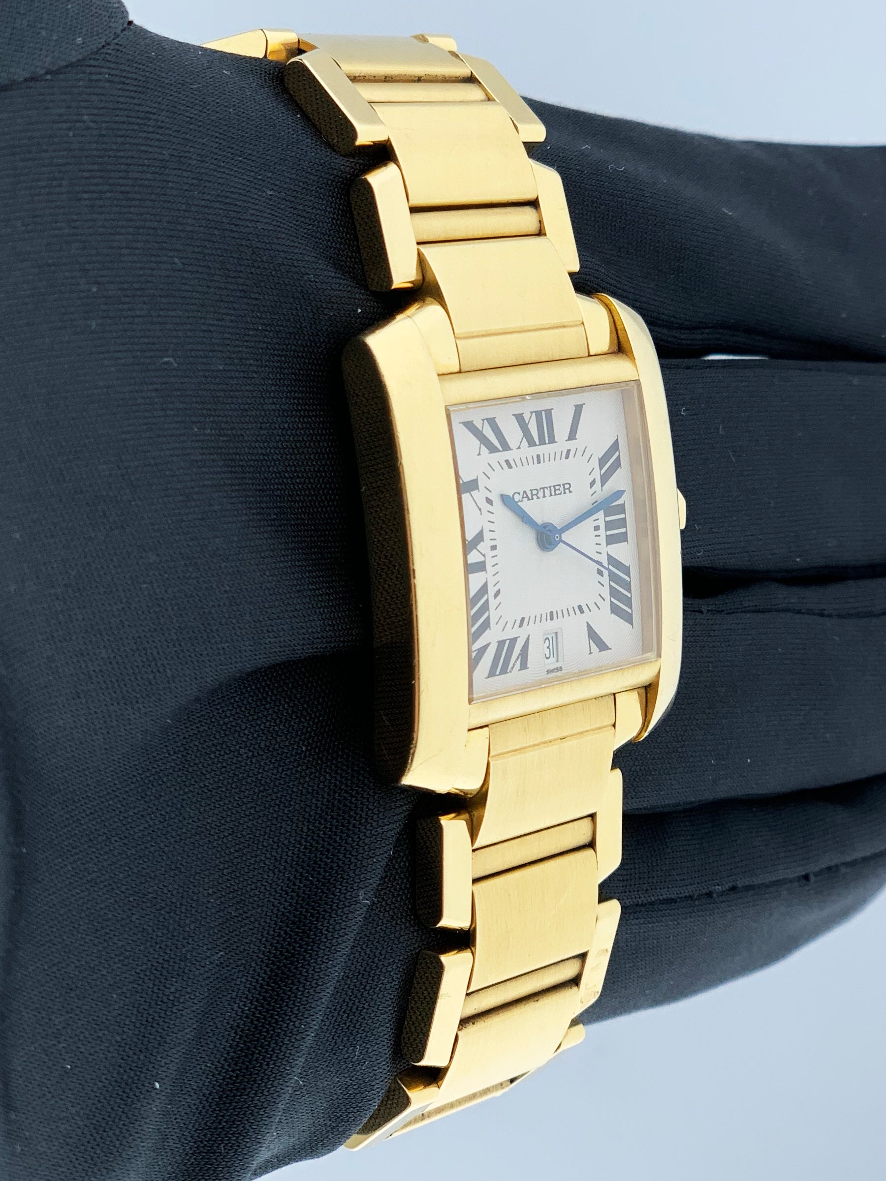 Cartier Tank Francaise 1840 18K Yellow Gold Mens Watch - Virtual