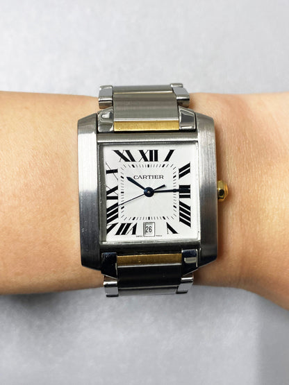 Cartier Tank Francaise 2302 Two Tone Automatic Large Men’s Watch - Virtual