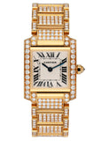 Cartier Tank Francaise 2364 Diamond Ladies Watch Box Papers