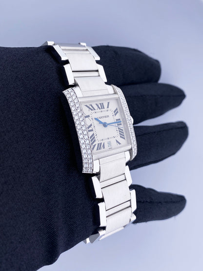 Cartier Tank Francaise WE1003S3 / 2366 18K White Gold Watch - Wristwatch