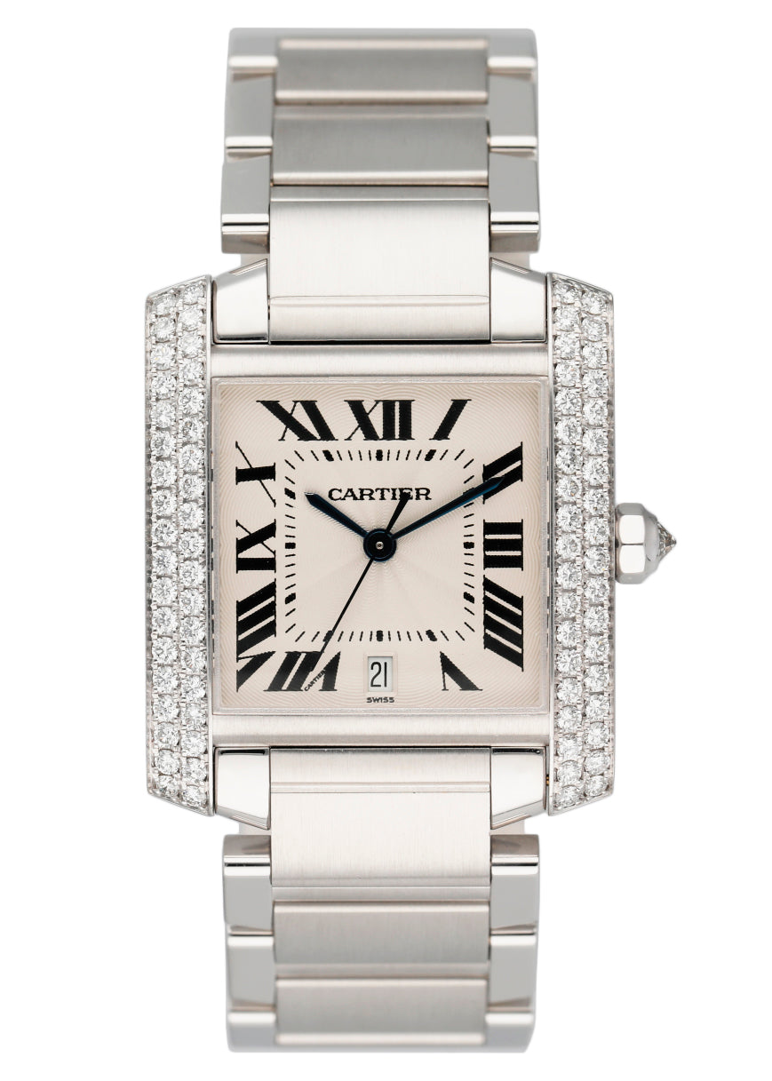 Cartier Tank Francaise WE1003S3 / 2366 18K White Gold Watch - Wristwatch