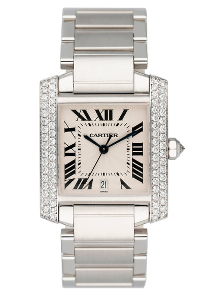 Cartier Tank Francaise WE1003S3 / 2366 18K White Gold Watch - Wristwatch