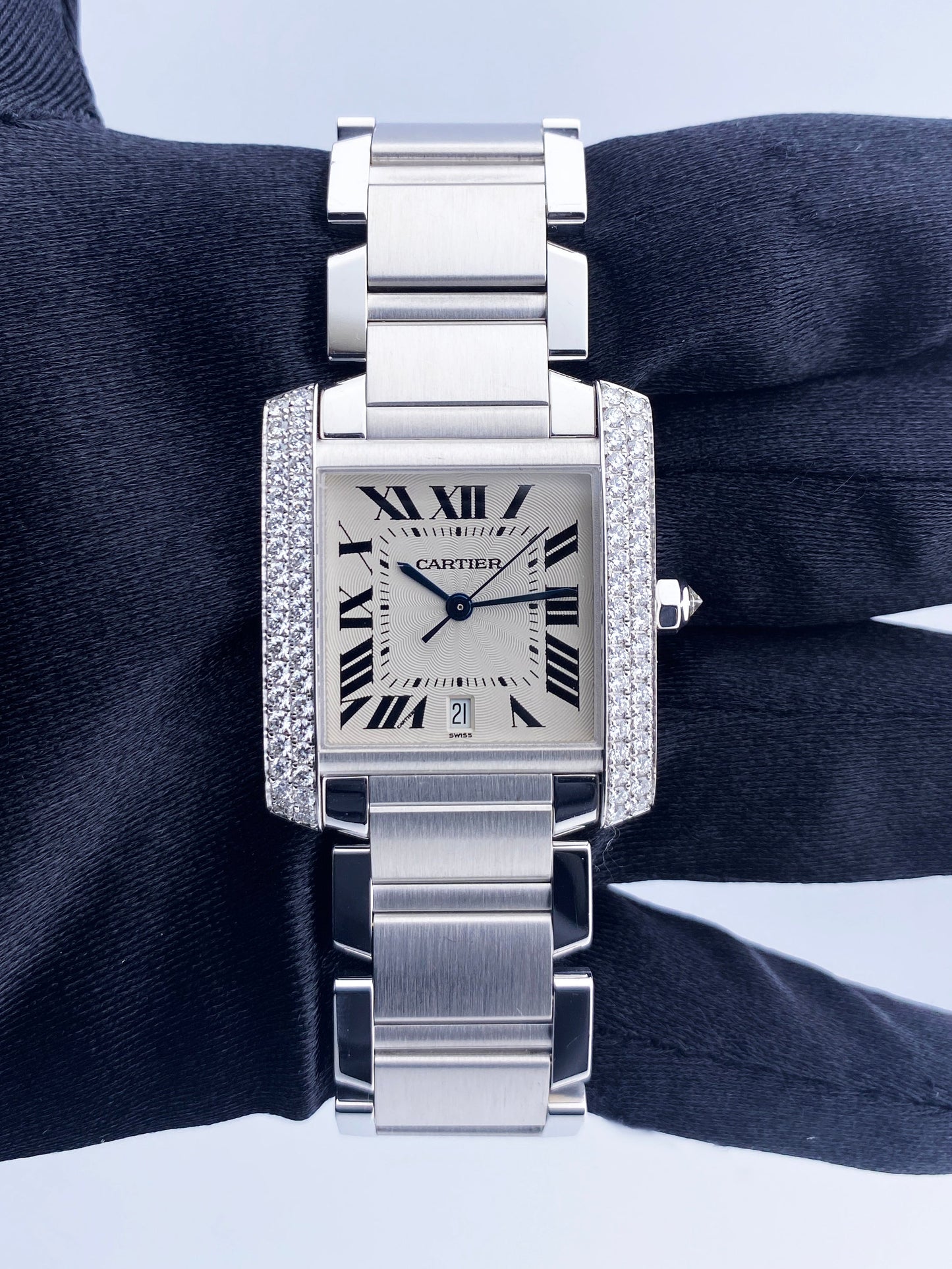Cartier Tank Francaise WE1003S3 / 2366 18K White Gold Watch - Wristwatch