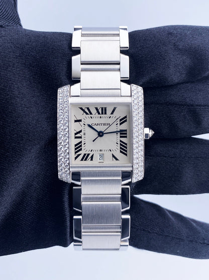Cartier Tank Francaise WE1003S3 / 2366 18K White Gold Watch - Wristwatch
