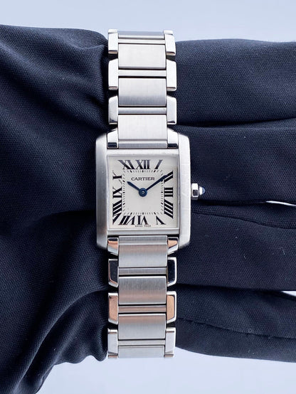 Cartier Tank Francaise 2384 Stainless Steel Ladies Watch