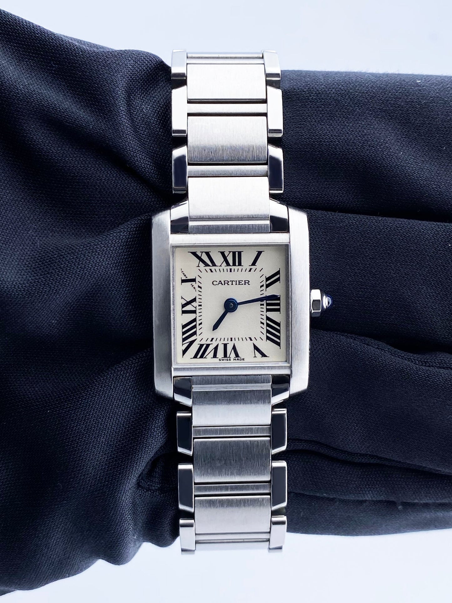 Cartier Tank Francaise 2384 Stainless Steel Ladies Watch