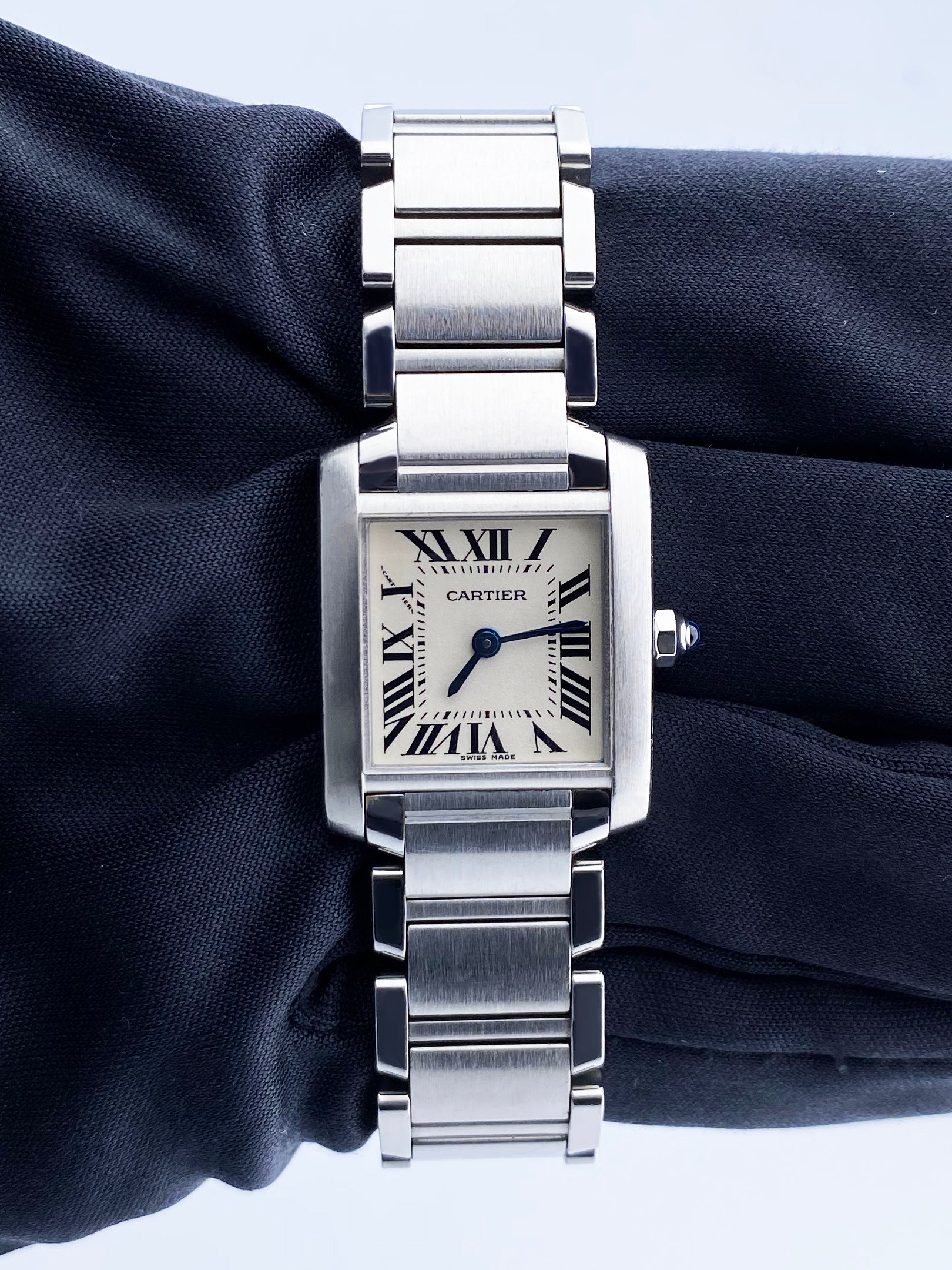 Cartier Tank Francaise 2384 Stainless Steel Ladies Watch