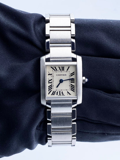 Cartier Tank Francaise 2384 Stainless Steel Ladies Watch