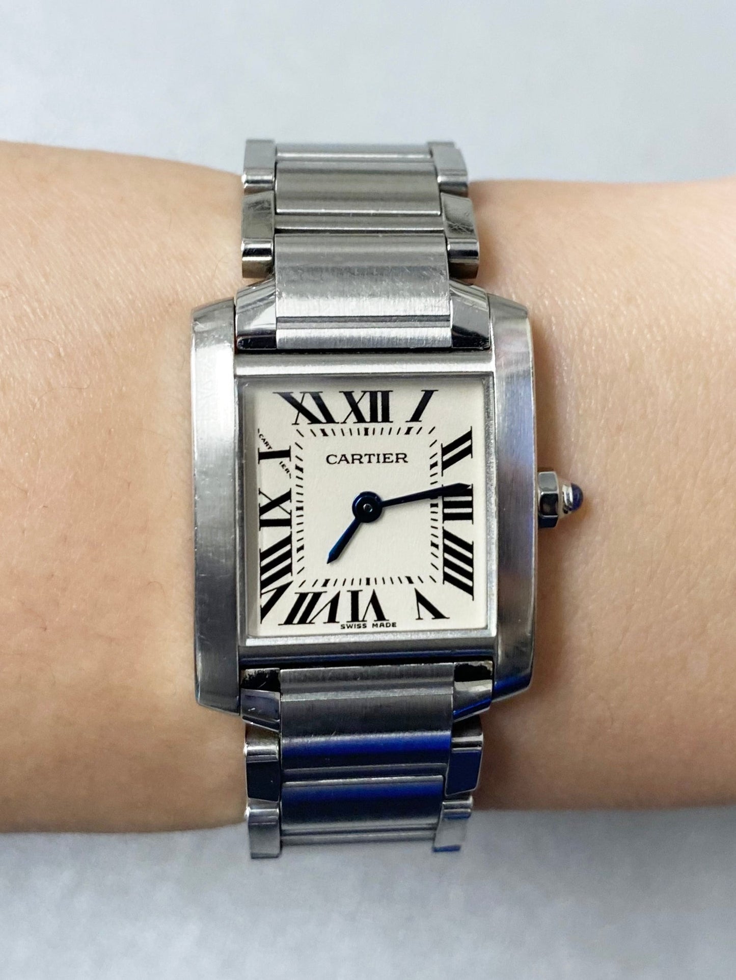 Cartier Tank Francaise 2384 Stainless Steel Ladies Watch