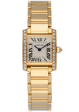 Cartier Tank Francaise 2385 18k Yellow Gold Diamond Ladies Watch - Wristwatch