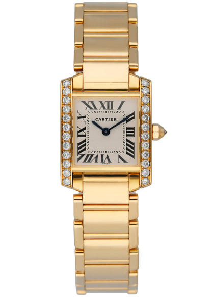 Cartier Tank Francaise 2385 18k Yellow Gold Diamond Ladies Watch - Wristwatch