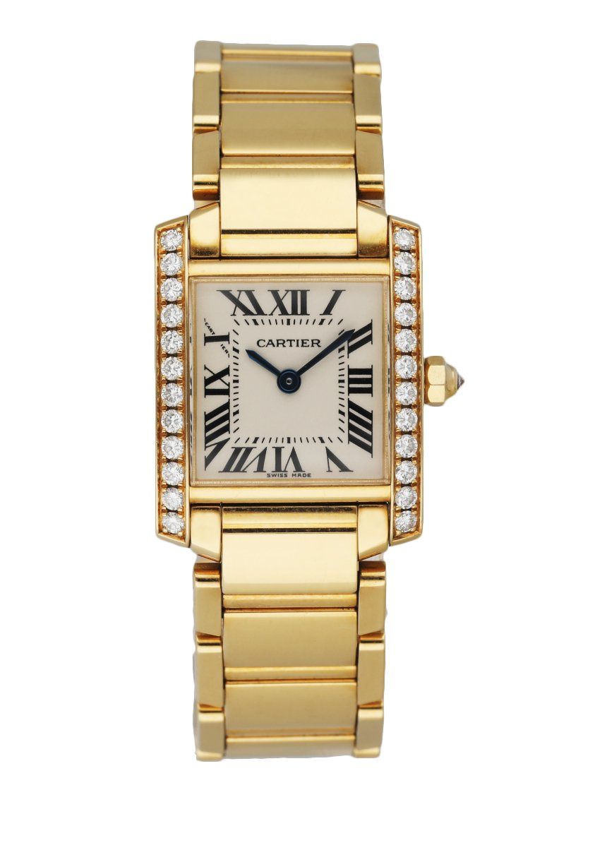 CARTIER Tank Francaise Lady's Watch w/ 25 Diamonds