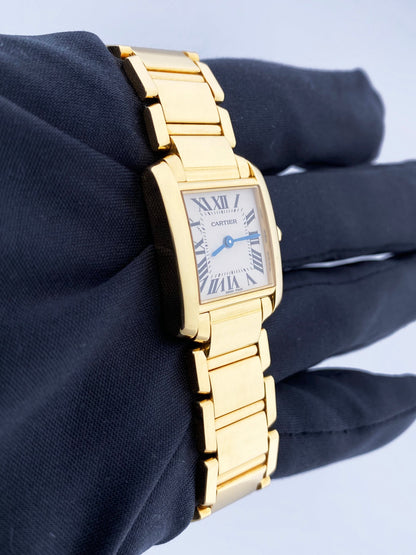 Cartier Tank Francaise 2385 18k Yellow Gold Ladies Watch