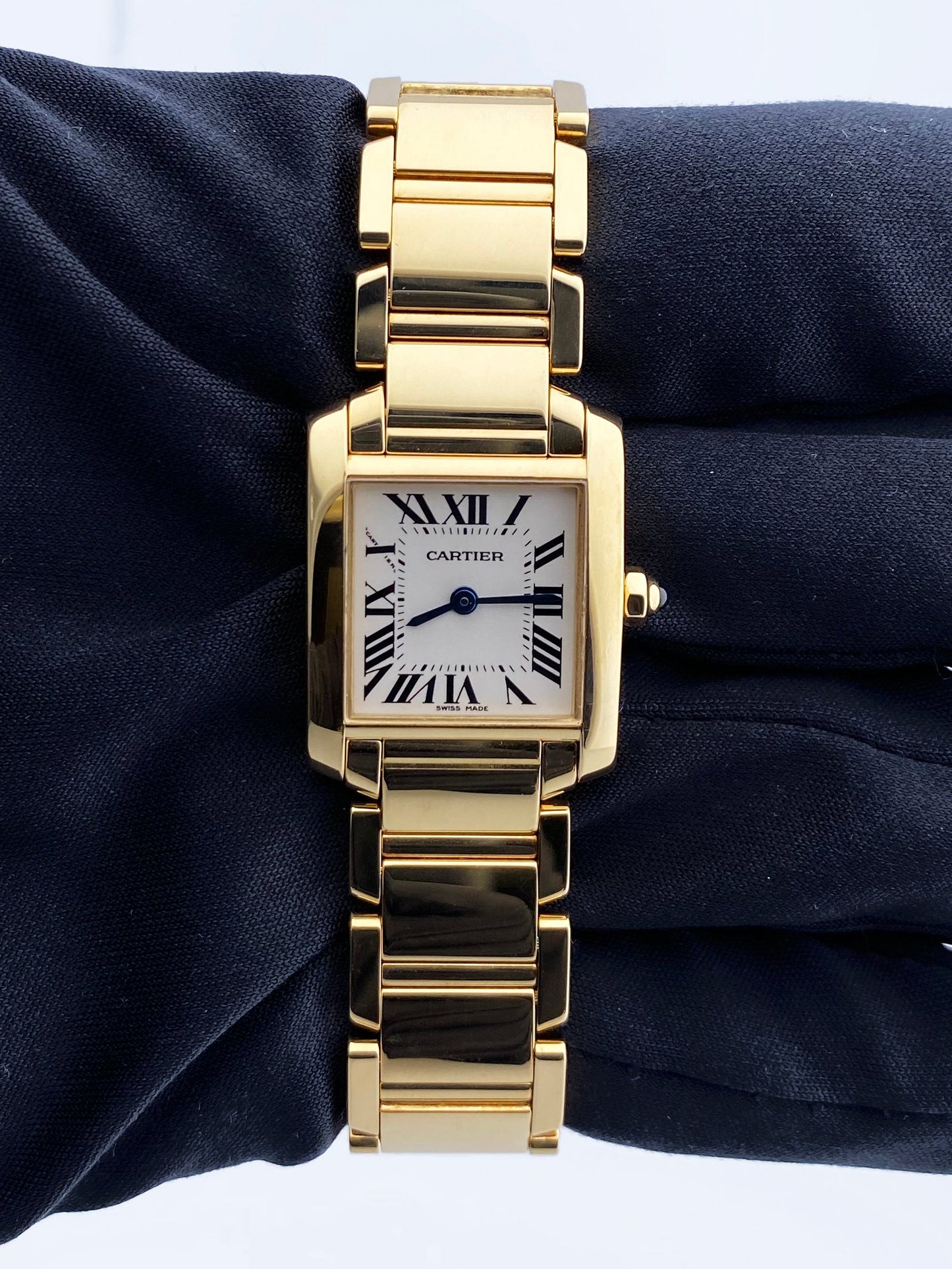 Cartier Tank Francaise 2385 18k Yellow Gold Ladies Watch