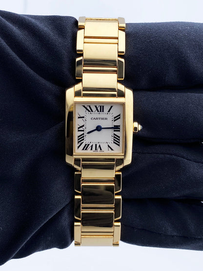 Cartier Tank Francaise 2385 18k Yellow Gold Ladies Watch