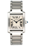Cartier Tank Francaise 2403 18K White Gold Ladies Watch - Wristwatch