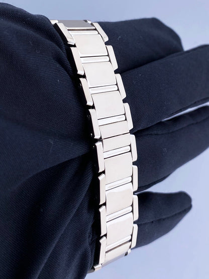 Cartier Tank Francaise 2403 18K White Gold Ladies Watch - Wristwatch