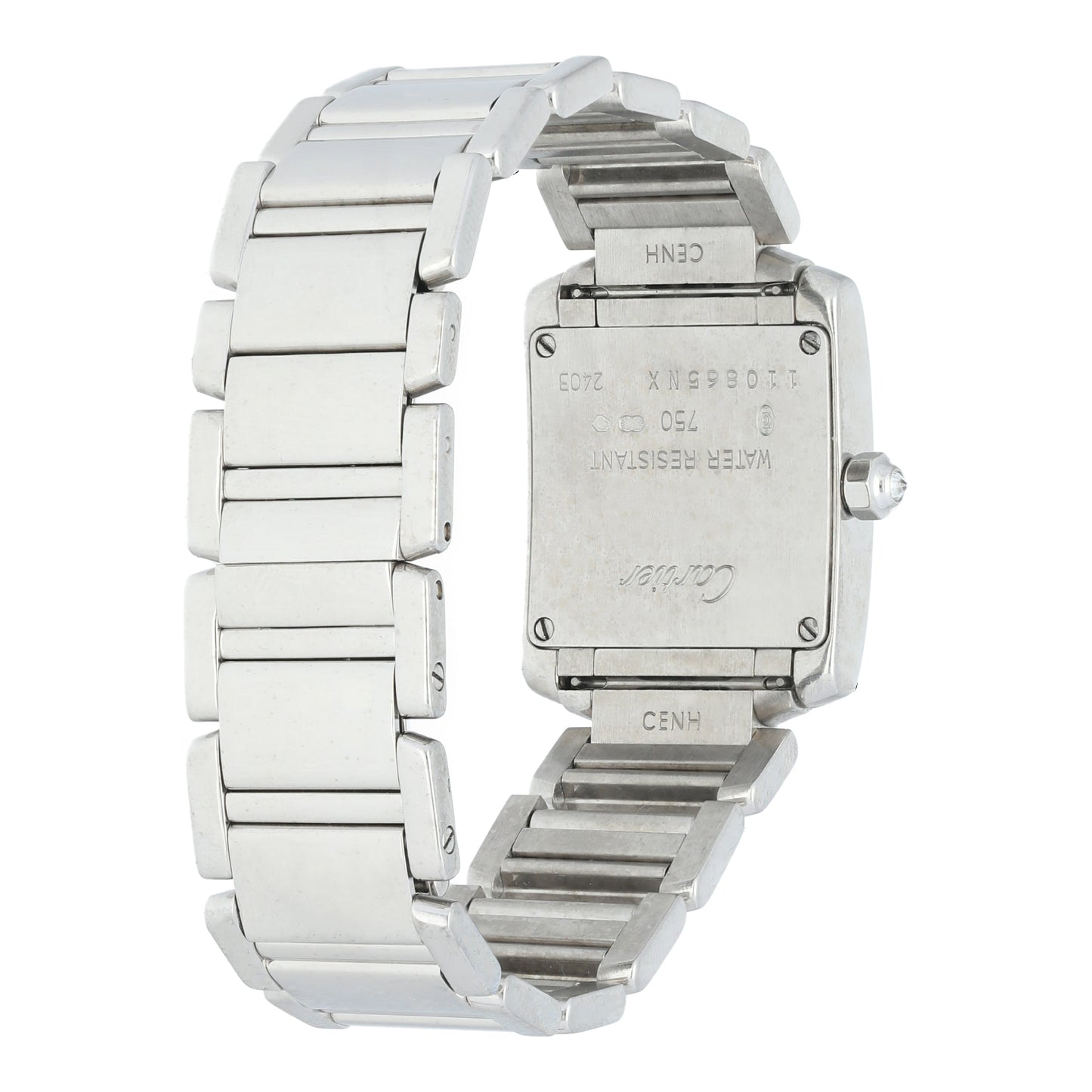 Cartier Tank Francaise 2403 White Gold Diamond Ladies Watch - Virtual
