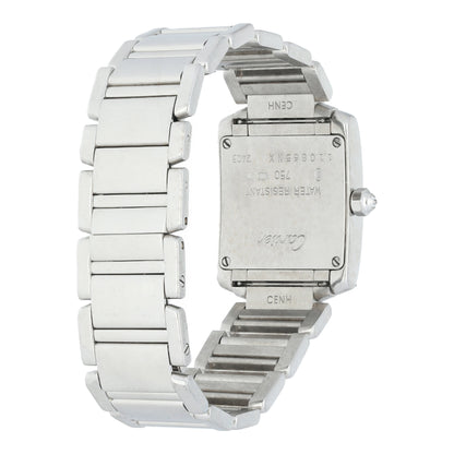 Cartier Tank Francaise 2403 White Gold Diamond Ladies Watch - Virtual