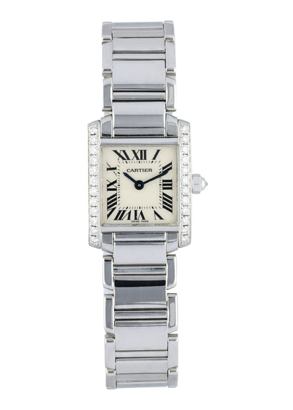 Cartier Tank Francaise 2403 White Gold Diamond Watch - Virtual