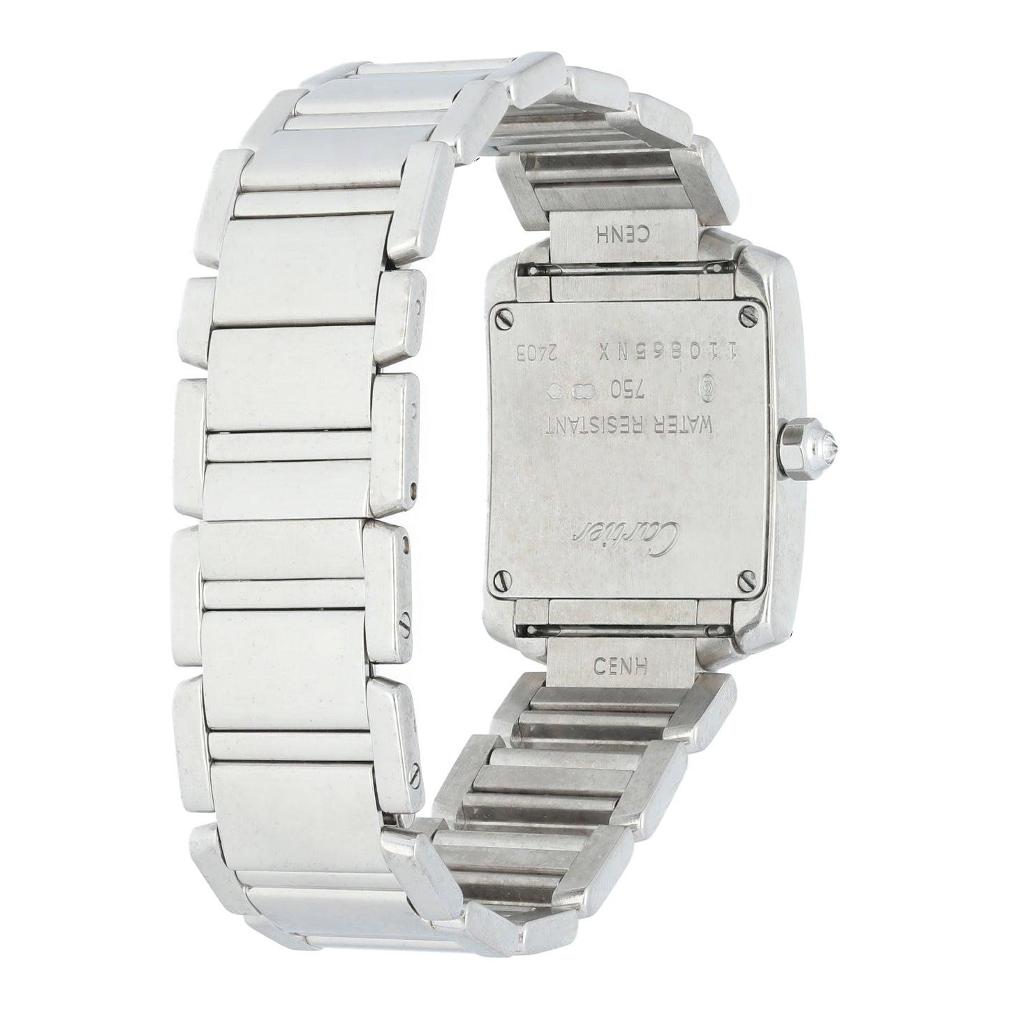 Cartier Tank Francaise 2403 White Gold Diamond Watch - Virtual