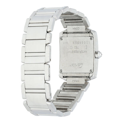 Cartier Tank Francaise 2403 White Gold Diamond Watch - Virtual