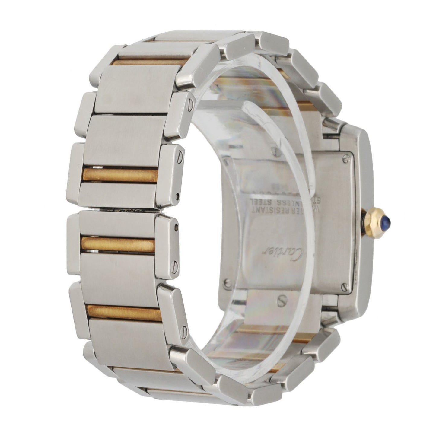 Cartier Tank Francaise 2465 Ladies Midsize Two Tone Watch Box Papers - Wristwatch