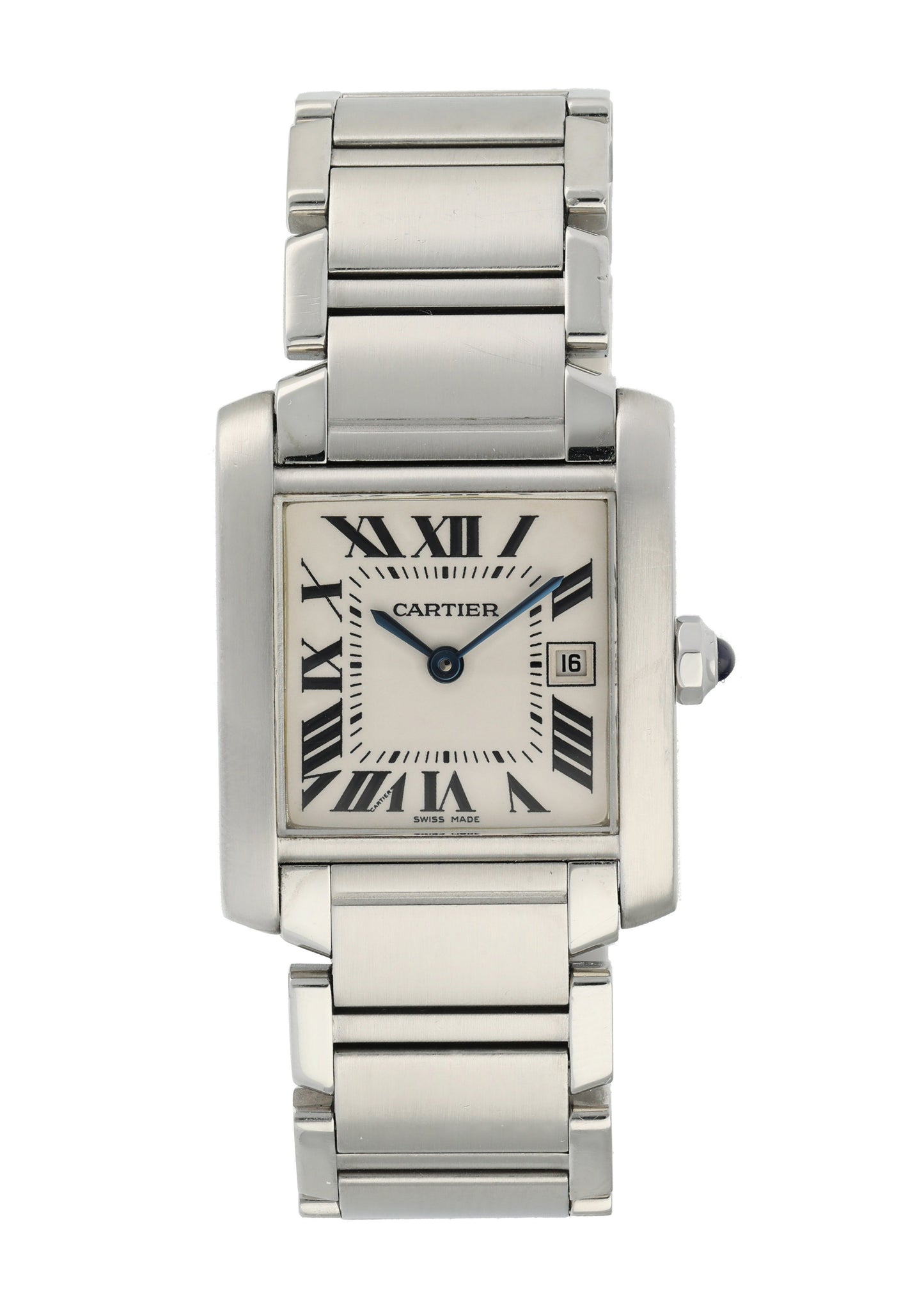 Cartier Tank Francaise 2465 Ladies Midsize Watch Box Papers - Wristwatch
