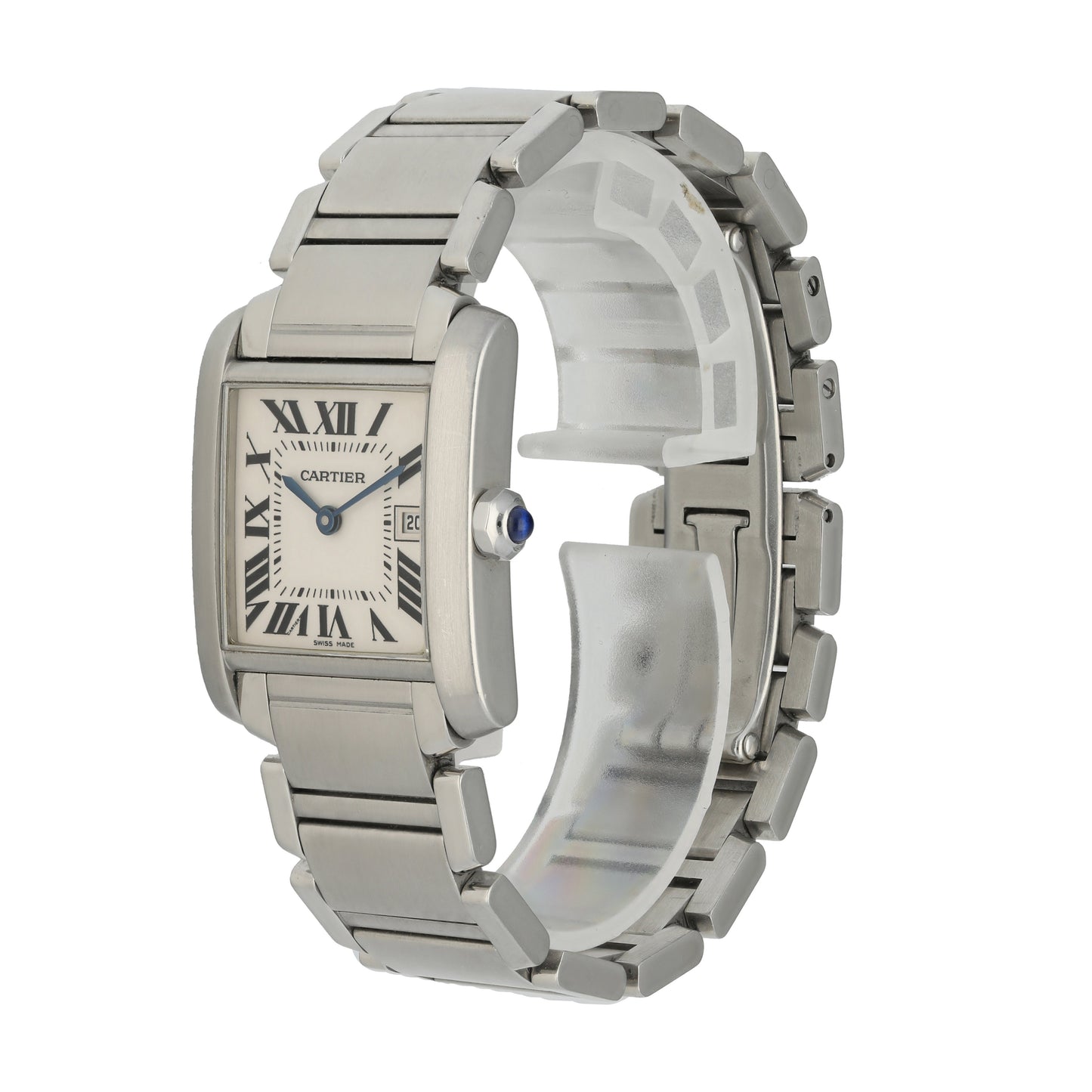 Cartier Tank Francaise 2465 Ladies Midsize Watch Box Papers - Wristwatch