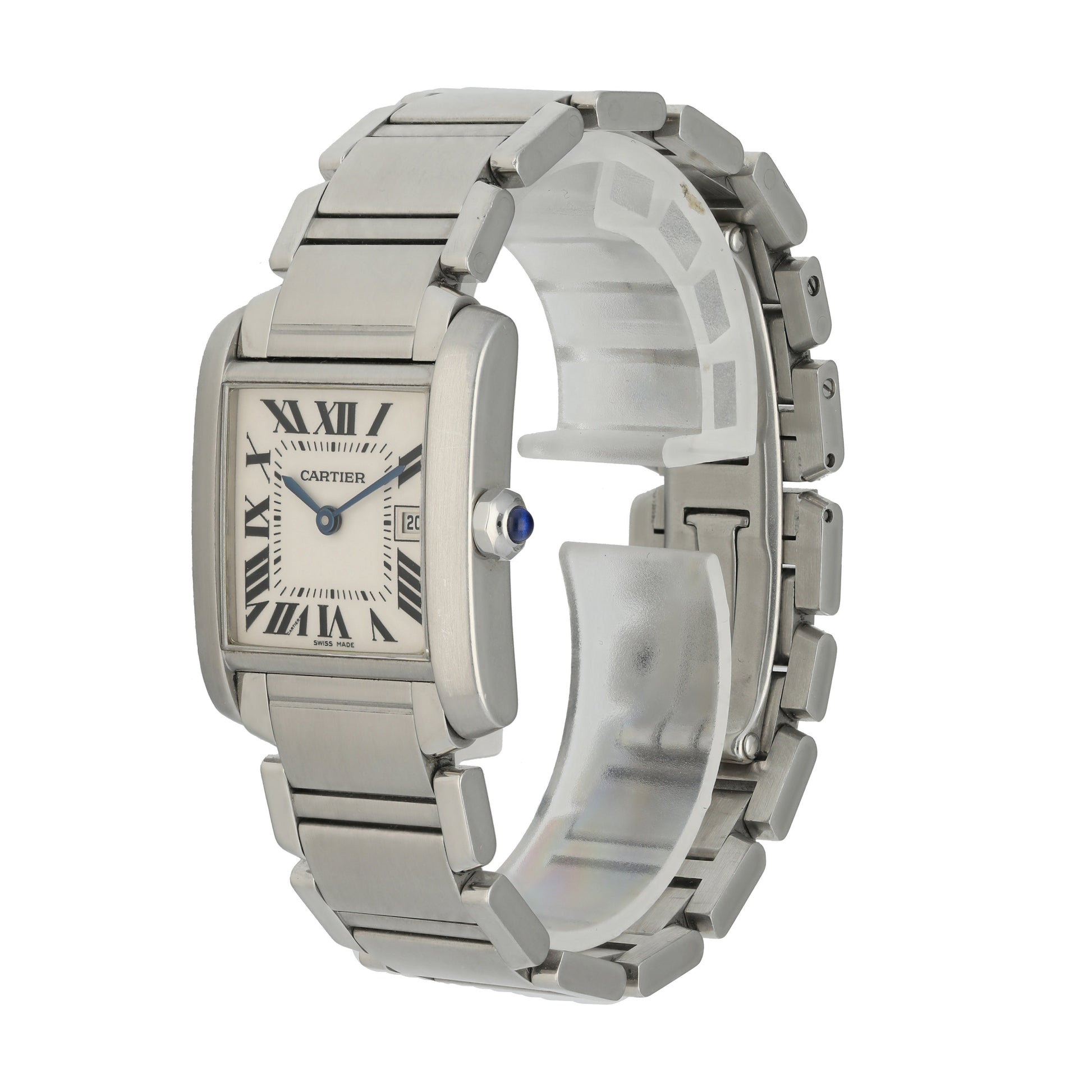 Cartier Tank Francaise 2465 Ladies Midsize Watch Box Papers - Wristwatch