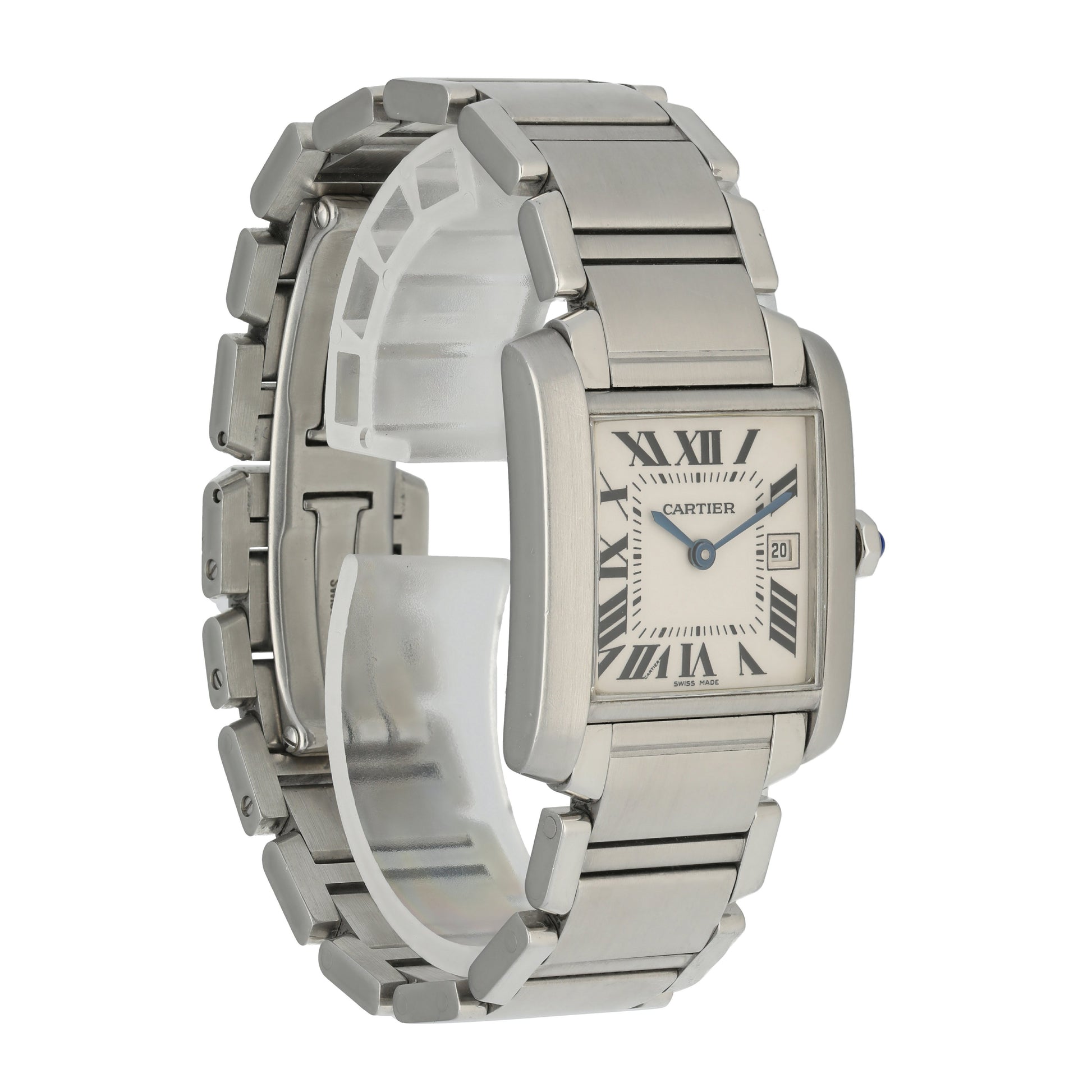 Cartier Tank Francaise 2465 Ladies Midsize Watch Box Papers - Wristwatch