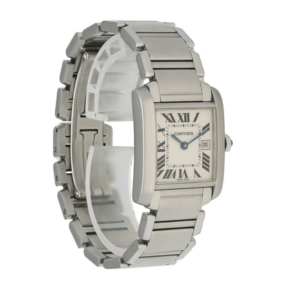 Cartier Tank Francaise 2465 Ladies Midsize Watch Box Papers - Wristwatch