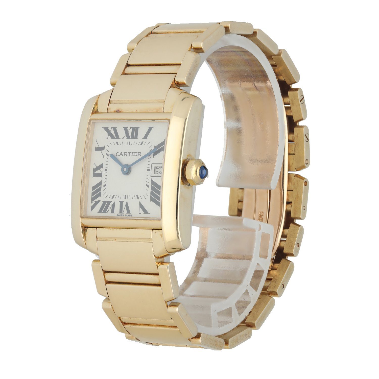Cartier Tank Francaise 2466 Yellow Gold Ladies Watch - Virtual