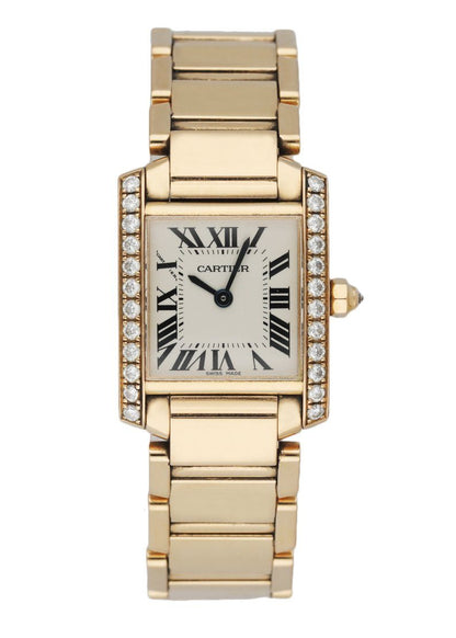 Cartier Tank Francaise 2793 18k Rose Gold & Diamond Ladies Watch - Wristwatch