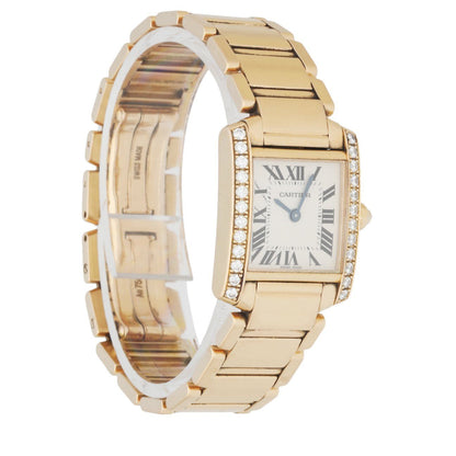 Cartier Tank Francaise 2793 18k Rose Gold & Diamond Ladies Watch - Wristwatch