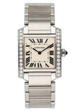 Cartier Tank Francaise 3751 Diamond Midsize Ladies Watch Box Papers